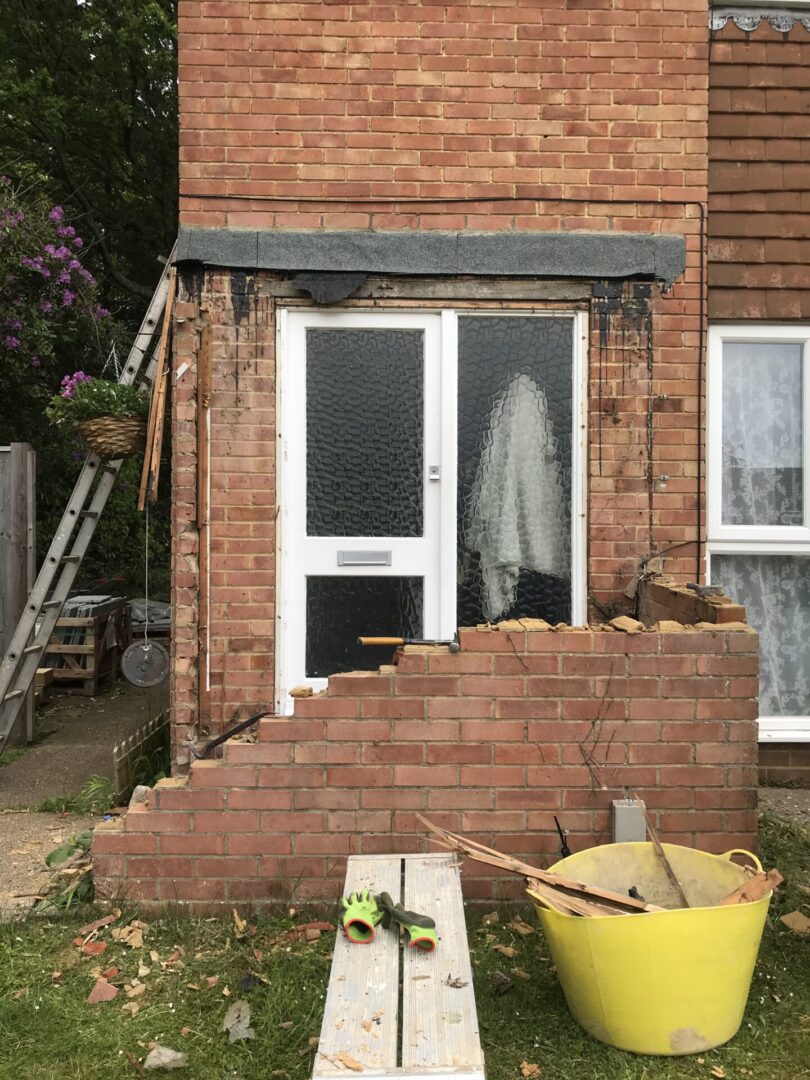 renovation removing extension off a a home