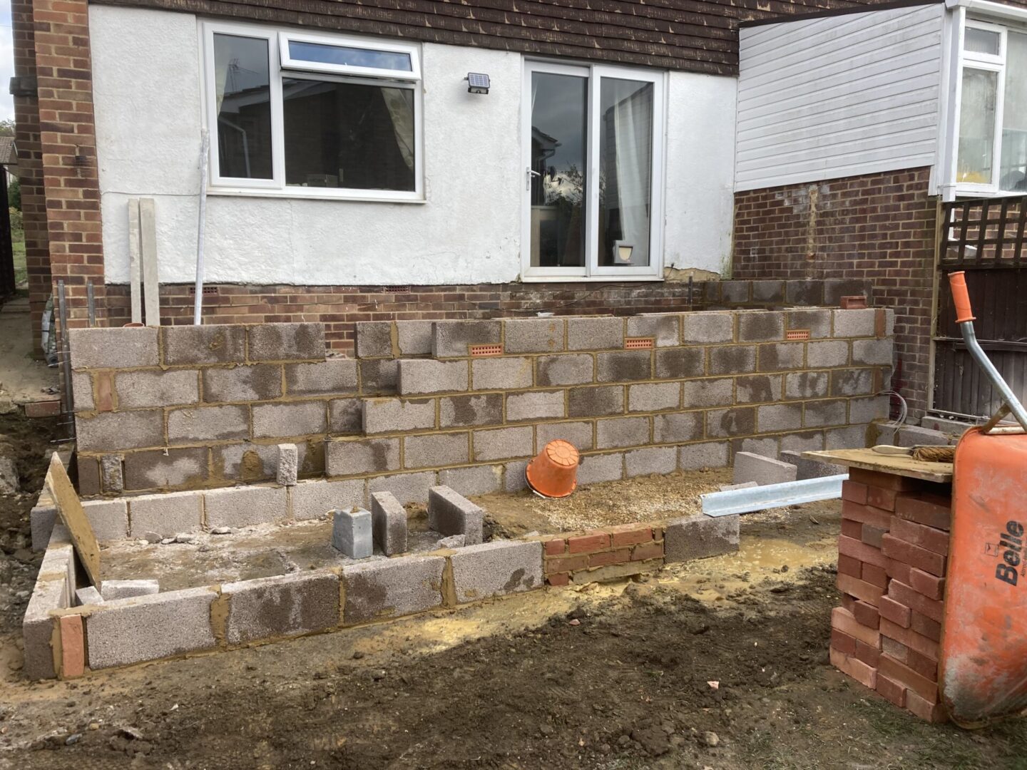 building a brick wall